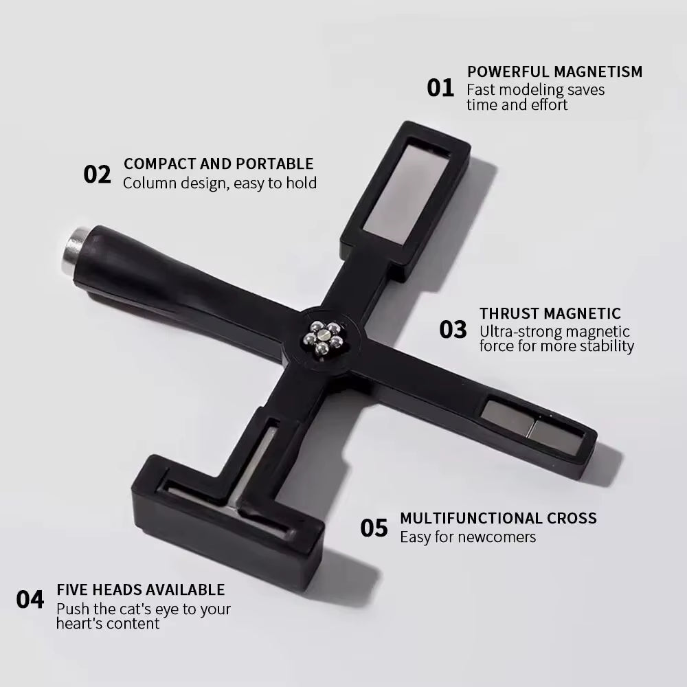 "5-in-1 Magnetic Nail Art Tool for Gel Polish Line & Strip Effects