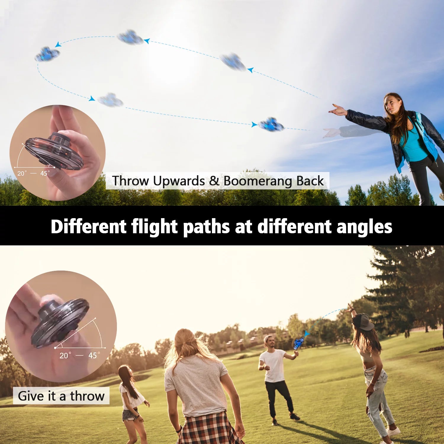 Soar high with our Blue Flying Spinner Mini Drone! π The ultimate fun toy for kids and adults alike, featuring 360Β° flight, LED lights, and endless excitement for indoor and outdoor play! πΈβ¨ #FunForAll #FlyingSpinner