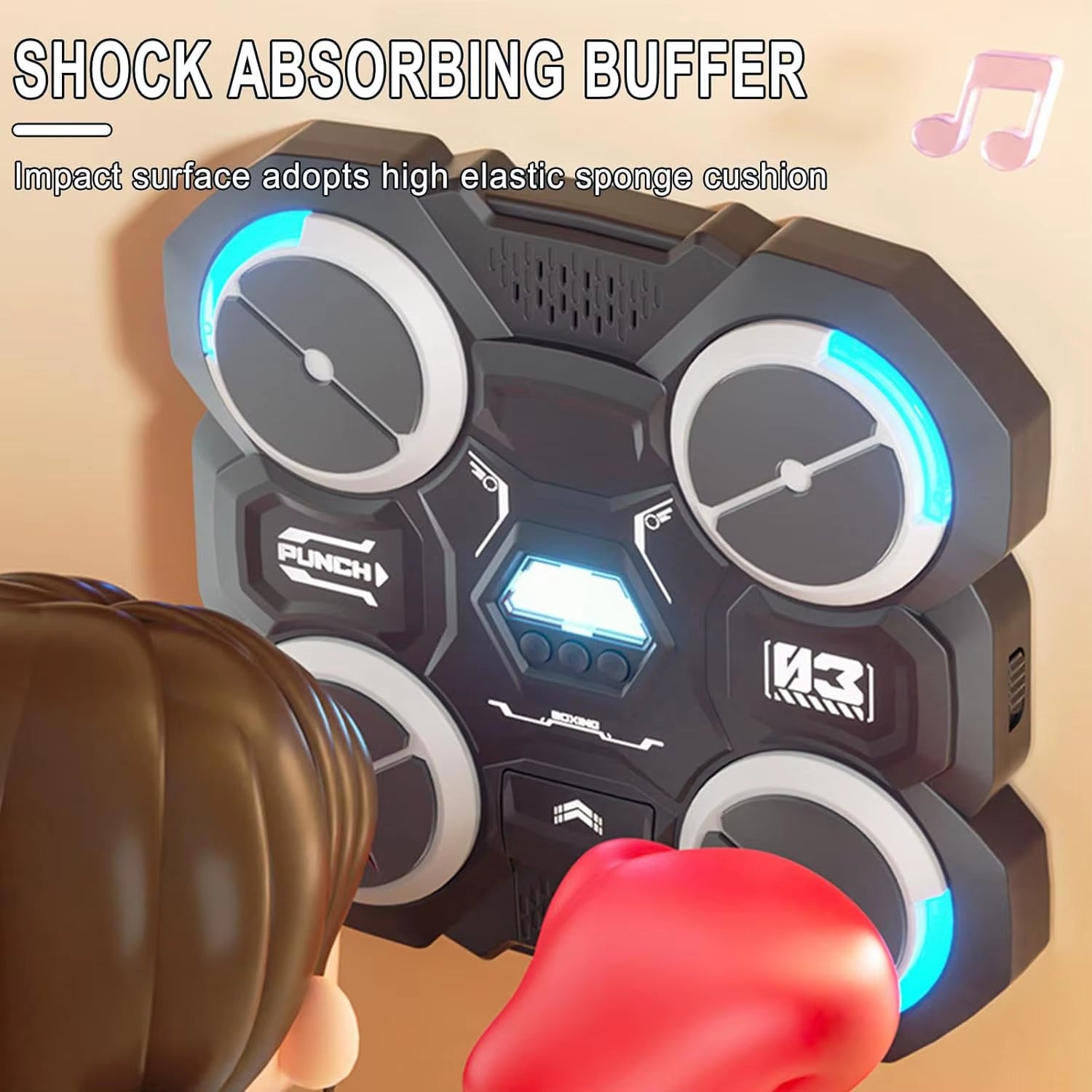 Wall-Mounted Smart Music Boxing Machine – Fun Decompression Toy for Kids