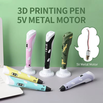 3D Drawing Pen for Kids – LCD Screen, PLA Compatible, Perfect Gift for DIY Fun