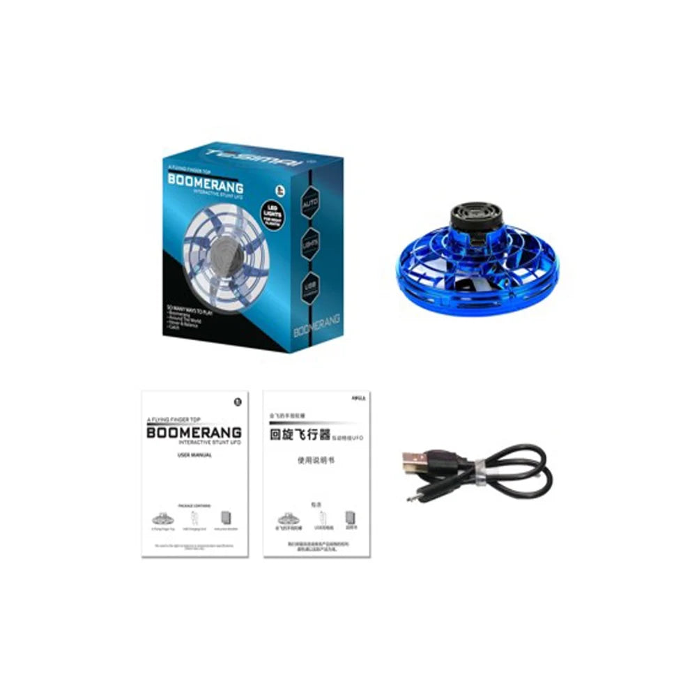 Soar high with our Blue Flying Spinner Mini Drone! 🌟 The ultimate fun toy for kids and adults alike, featuring 360° flight, LED lights, and endless excitement for indoor and outdoor play! 🛸✨ #FunForAll #FlyingSpinner