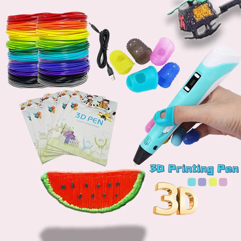 3D Drawing Pen for Kids – LCD Screen, PLA Compatible, Perfect Gift for DIY Fun