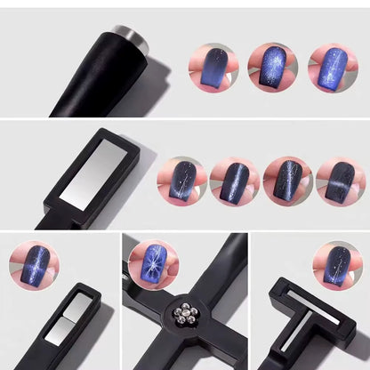  "5-in-1 Magnetic Nail Art Tool for Gel Polish Line & Strip Effects