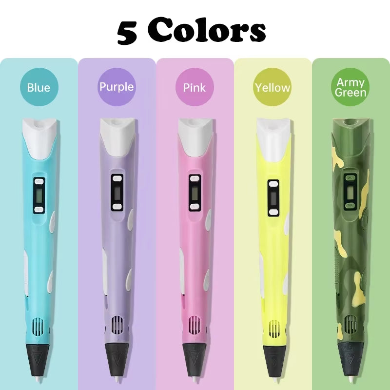 3D Drawing Pen for Kids – LCD Screen, PLA Compatible, Perfect Gift for DIY Fun