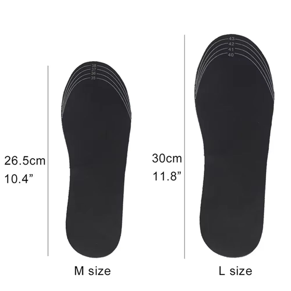 USB Heated Insoles – Rechargeable Foot Warmers for Men & Women, Washable Thermal Shoe Pads